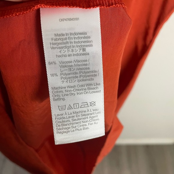 Madewell Britt V Neck Flutter Sleeve Chic Midi Summer Dress US Women's 16 New - Picture 7 of 7